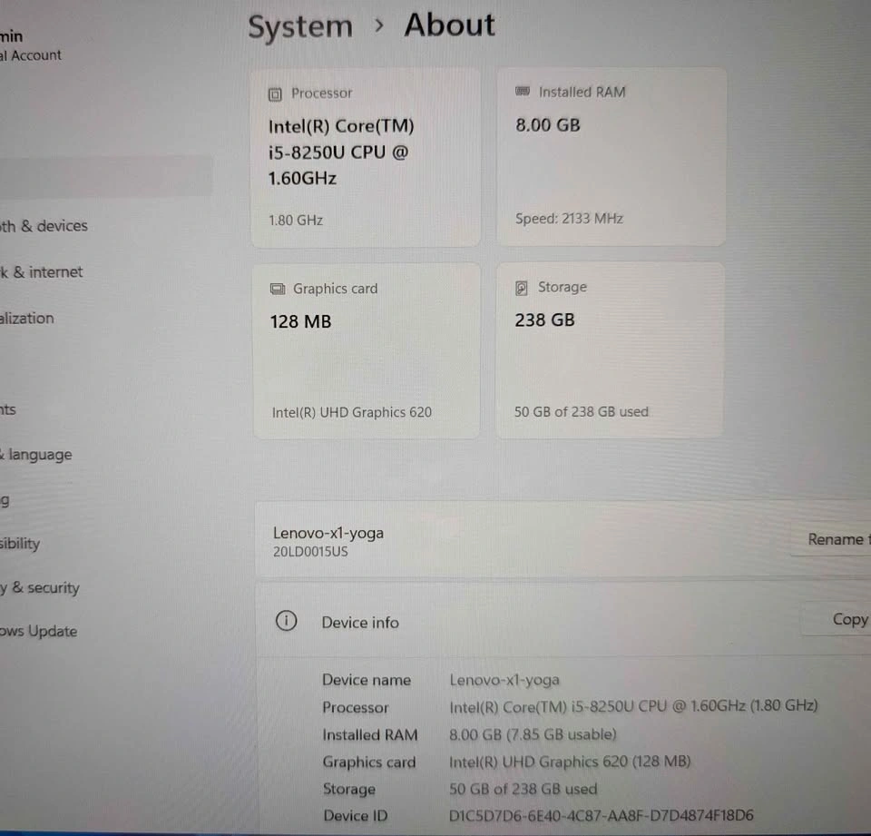 Lenovo ThinkPad X1 Yoga i5 Gen3 w/ Pen 8G/256G Touch Win 11 Pro - photo 3
