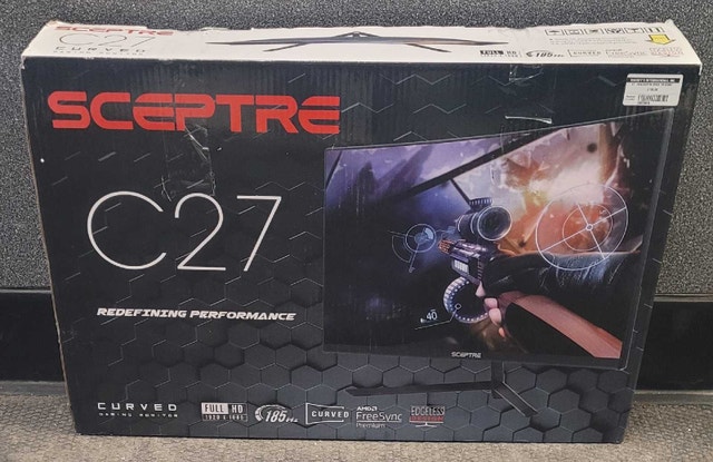 27" 185Hz Sceptre Curved Monitor **no stand**