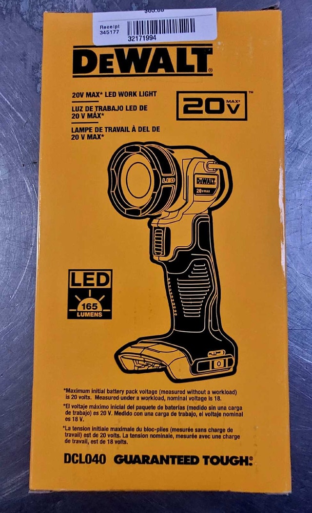 Dewalt 20V Max LED Work Light DCL040