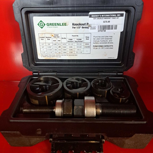 10pc Greenlee Knockout Set (22702740)