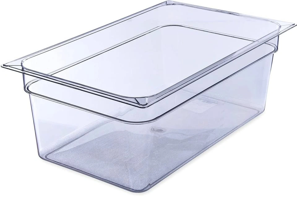 Carlisle Clear Food Storage Pans – Full Size, 8" Deep (6-Pack)