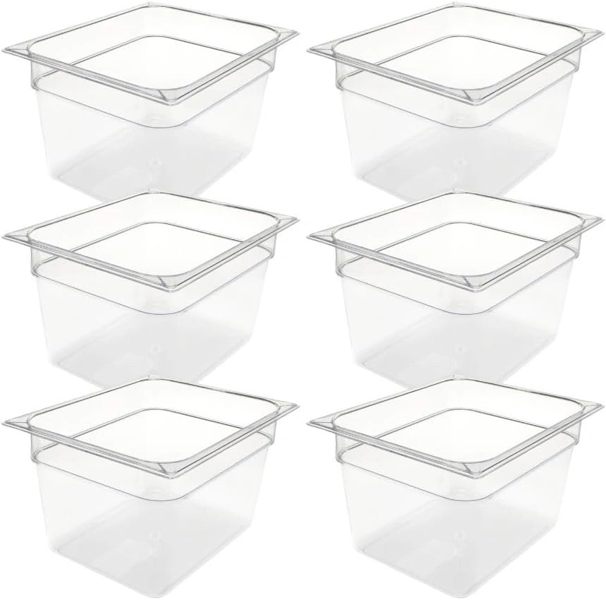 Carlisle Clear Food Storage Pans – Full Size, 8" Deep (6-Pack) - photo 4