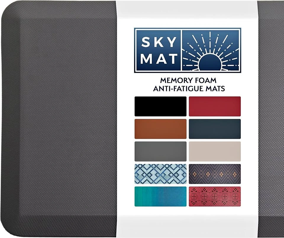 Sky Solutions Anti Fatigue Mat - 3/4 Inch Non Slip Grey