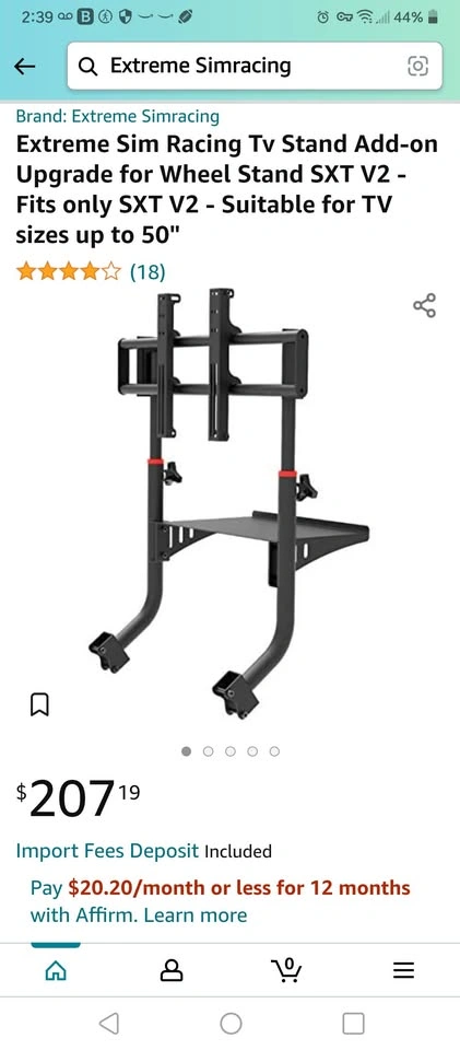 Sim Racing Monitor/TV Stand - photo 4