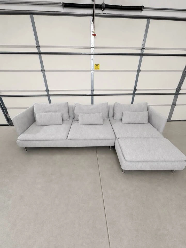 Free Delivery Light Gray Sectional Couch