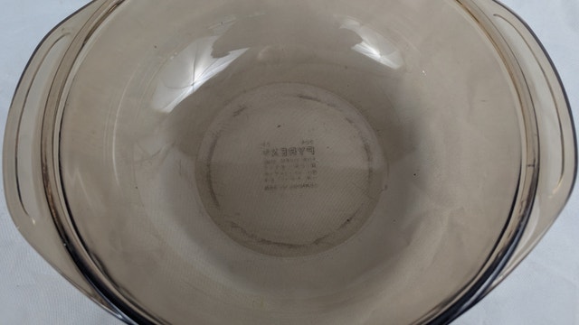 Vintage Pyrex Amber Smoke Covered 2Qt Corning Casserole Dish 024 - photo 3