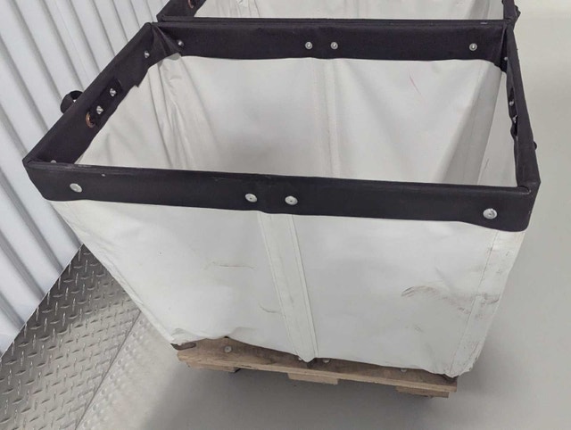 2pc Narrow Vinyl Basket Truck Cart Dolly - 4 Bushel Uline - photo 3