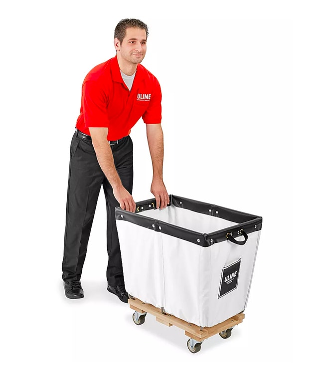 2pc Narrow Vinyl Basket Truck Cart Dolly - 4 Bushel Uline - photo 4
