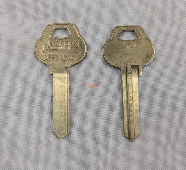 2pcs Corbin Russwin Assa Abloy 57D1 Key Blanks