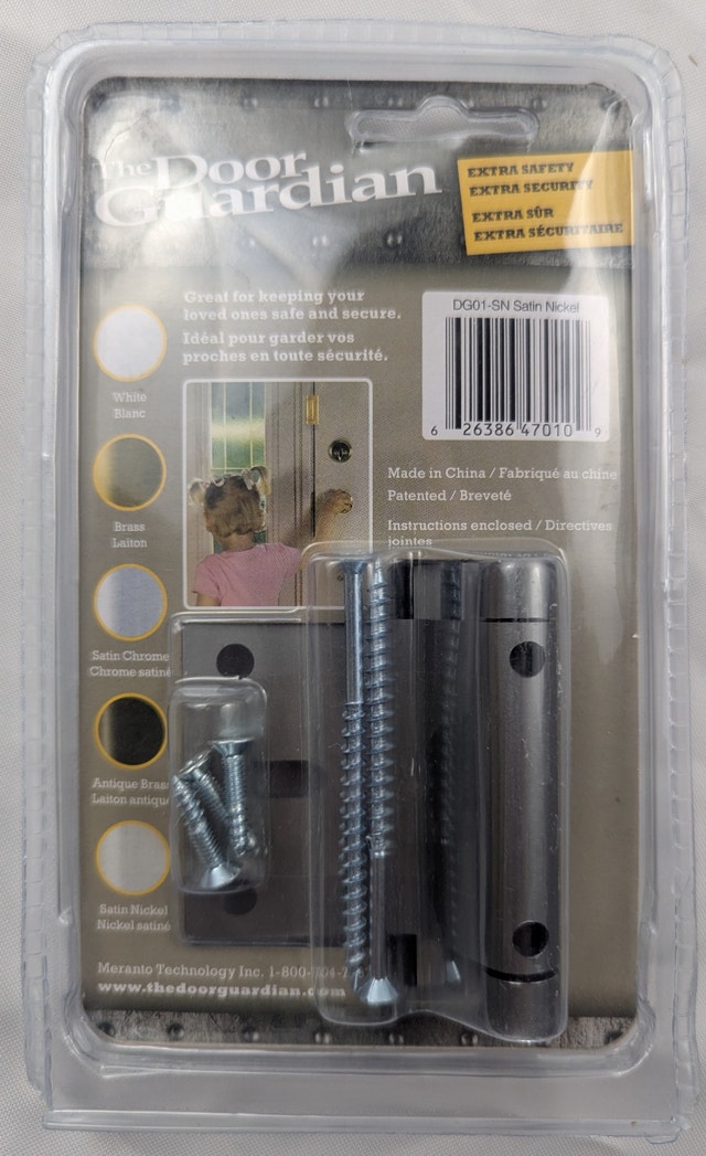 Door Guardian Security Lock for Inward Swinging Doors DG01-SN - photo 2