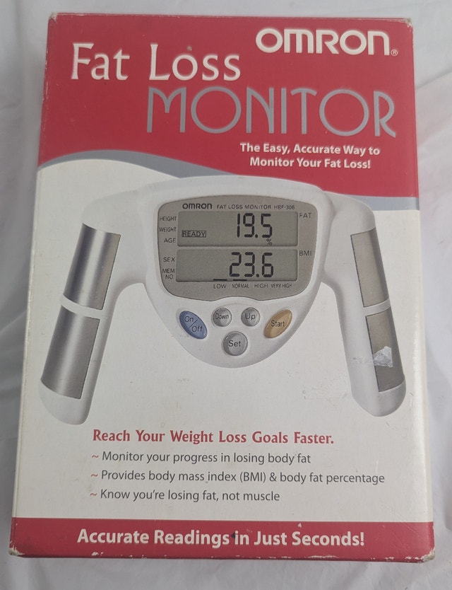 Omron Fat Loss Monitor HBF-306CAN Tracker BMI Weight White