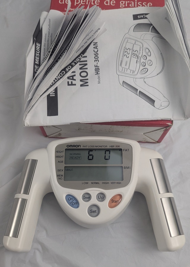 Omron Fat Loss Monitor HBF-306CAN Tracker BMI Weight White - photo 3