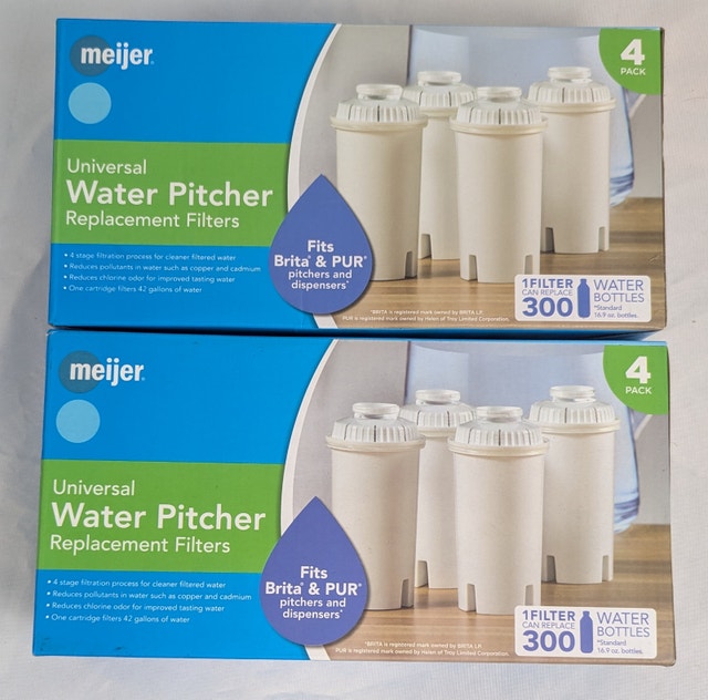 8pcs Universal Replacement Water Filter Brita PUR Pitcher