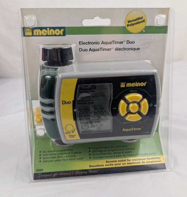 Melnor 3060 Electronic AquaTimer Big Screen Duo Water Timer