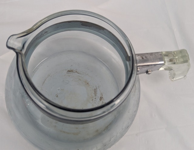 Pyrex Flameware 7125-B Blue Tint Pot Belly Tea Kettle - photo 3
