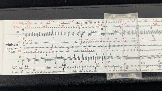 Pickett Microline 140 Slide Rule Case and Manual - photo 2