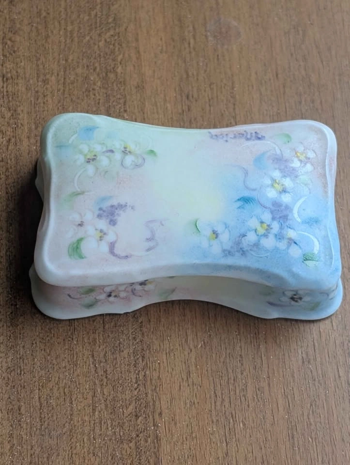 Pretty Floral Porcelain Trinket Box