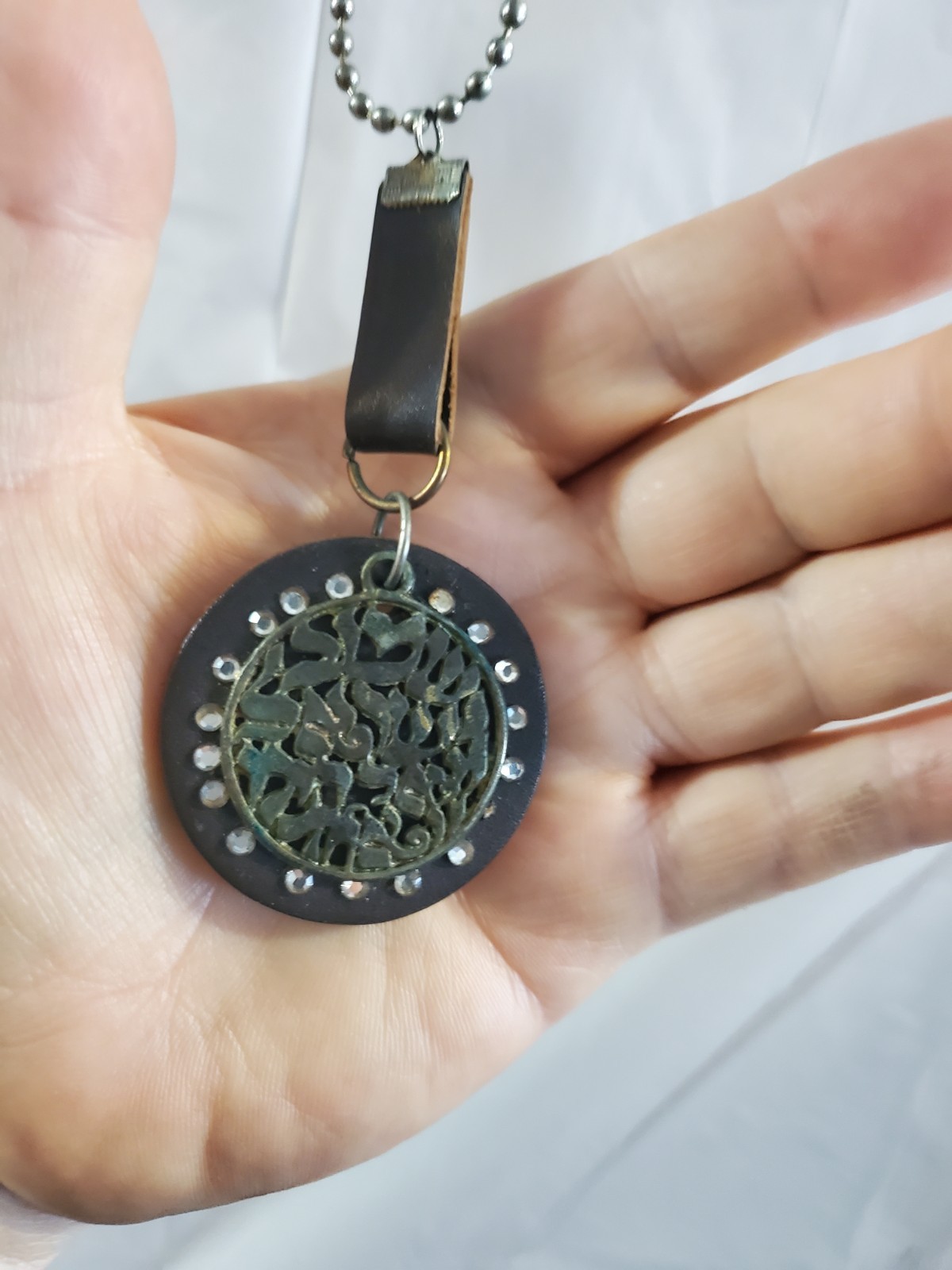 FREE SHIPPING Pendant Necklace Ball Chain Black Silver Unisex