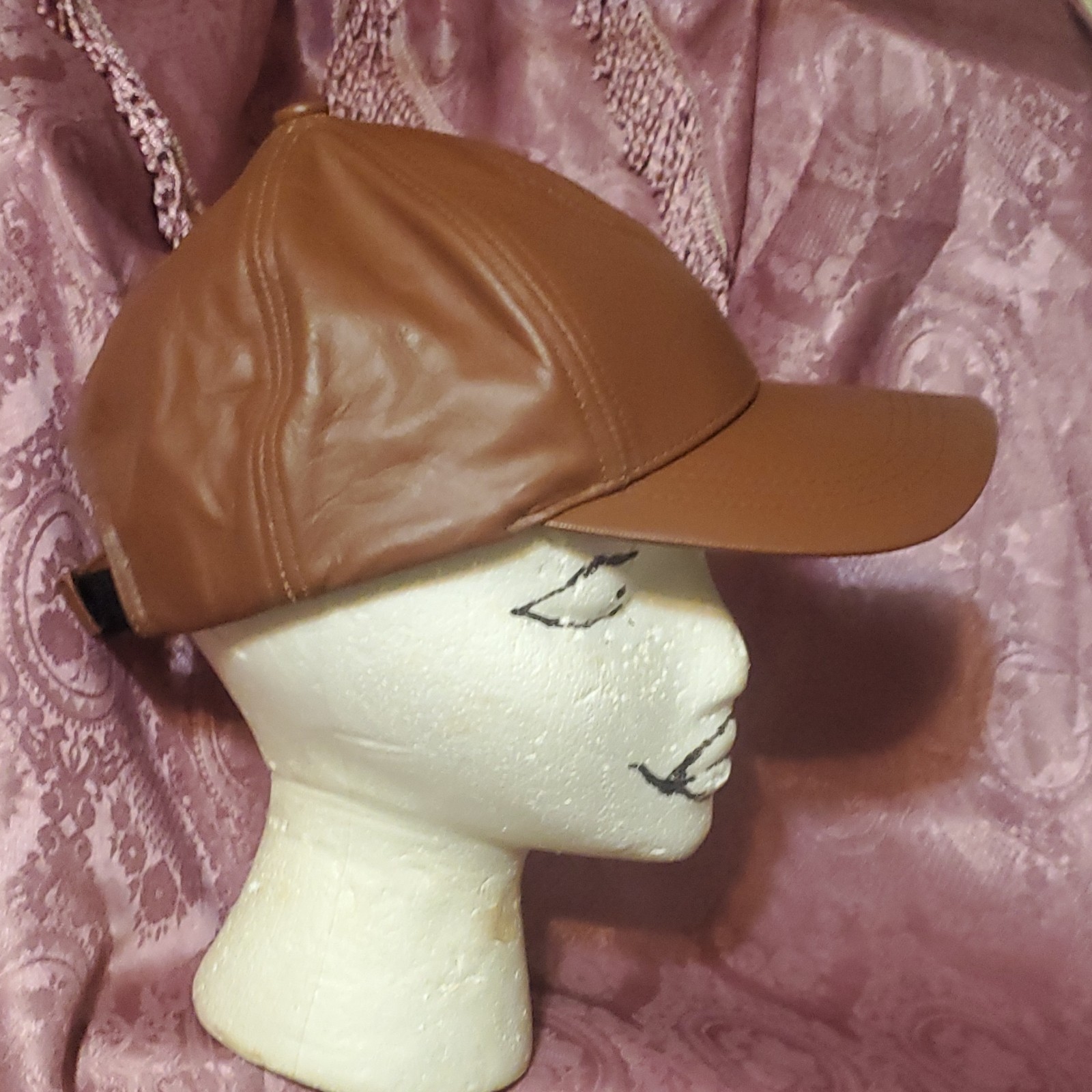 Brown Cap Adjustable Solid Fall Winter Size L-XL