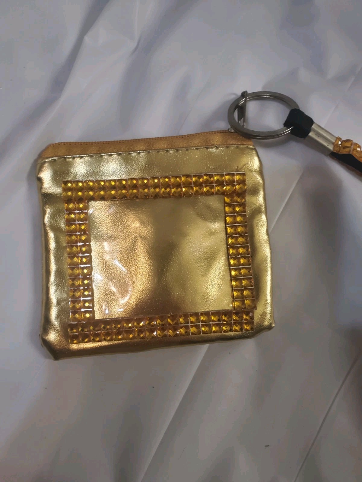 Gold Beaded Women's Wristlet Wallet - photo 3