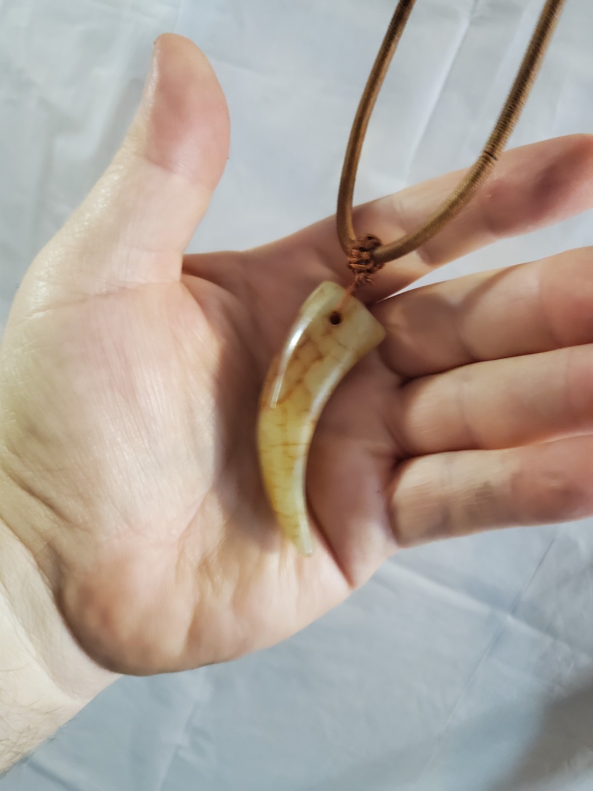 Stone Tooth Amulet Pendant Necklace - photo 4