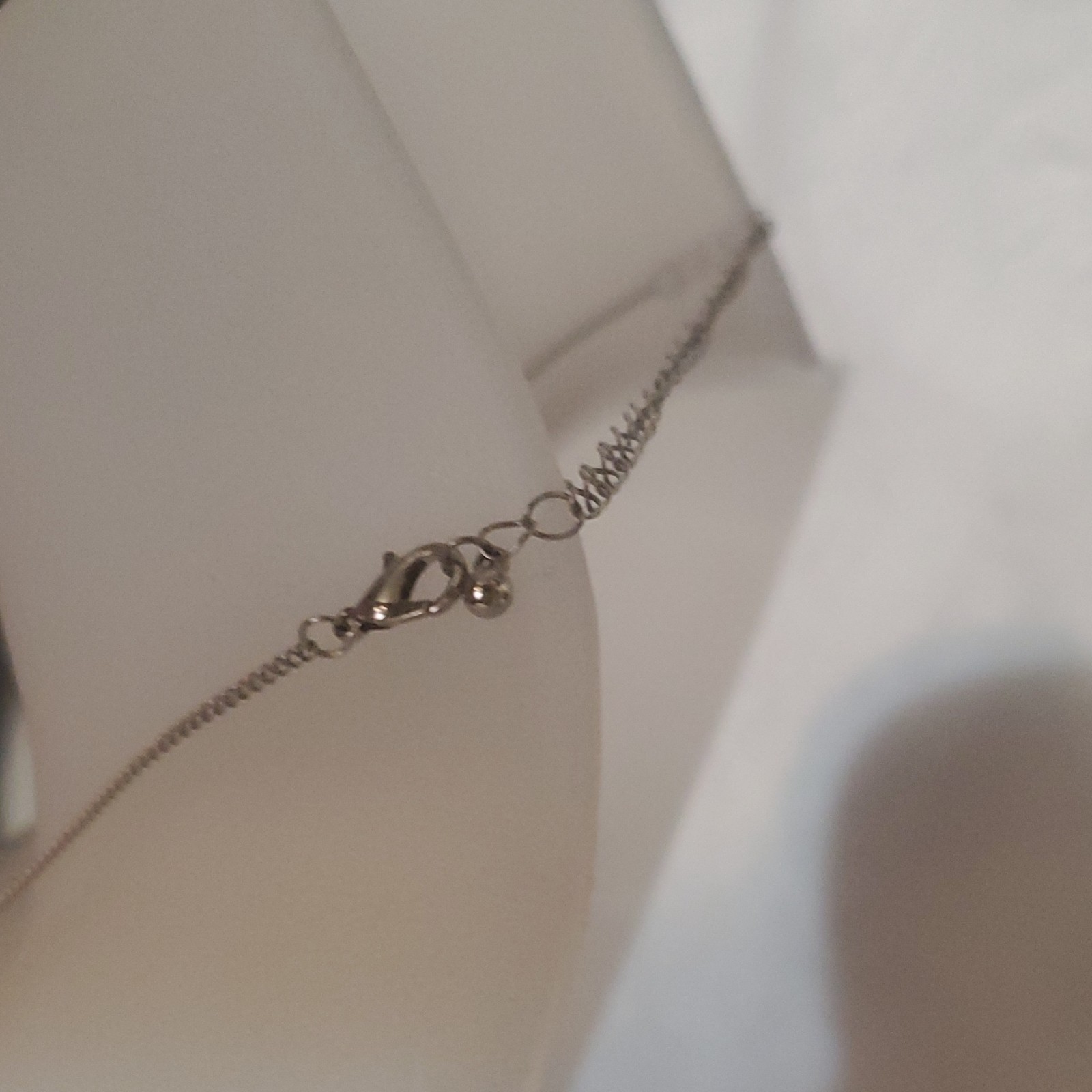 Silver Tone Flower Pendant Station Necklace - photo 4