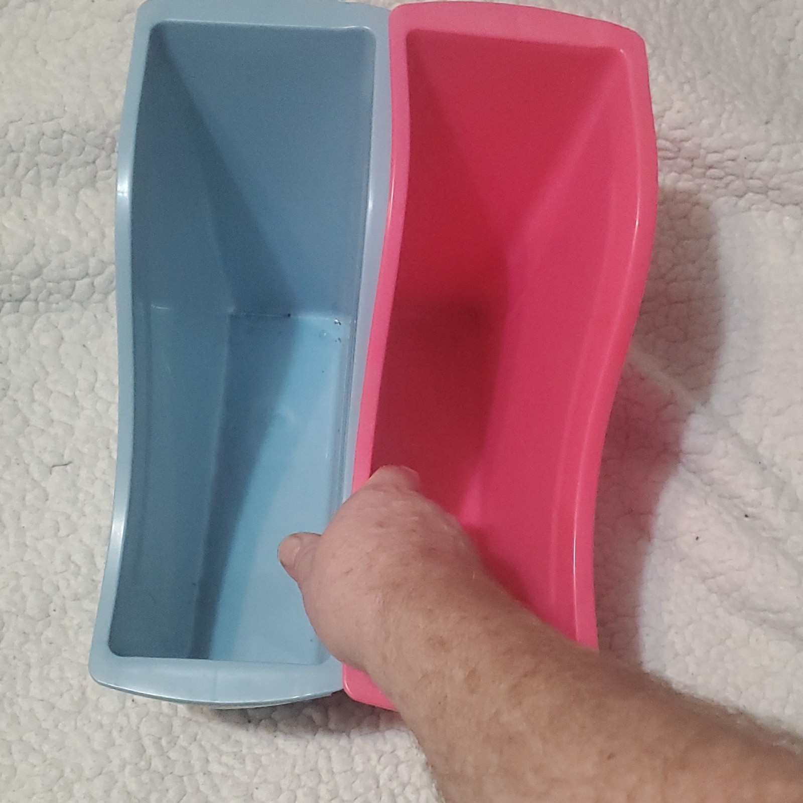 Teaching Tree Interlocking Book Bin Set Blue & Pink Plastic 2-Pi