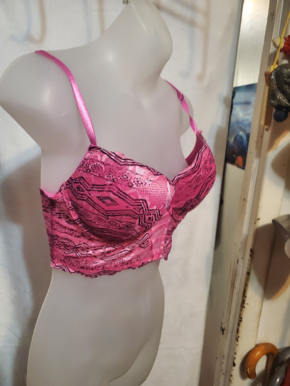 Kiss & Tell 34D Magenta Lace Longline Bra - photo 4