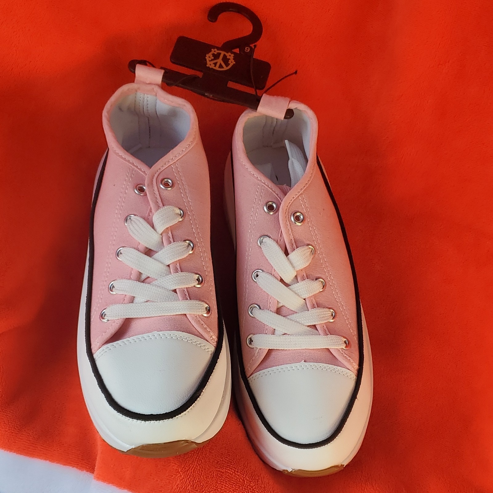 Pink & White Woman's Sneaker - Size 9