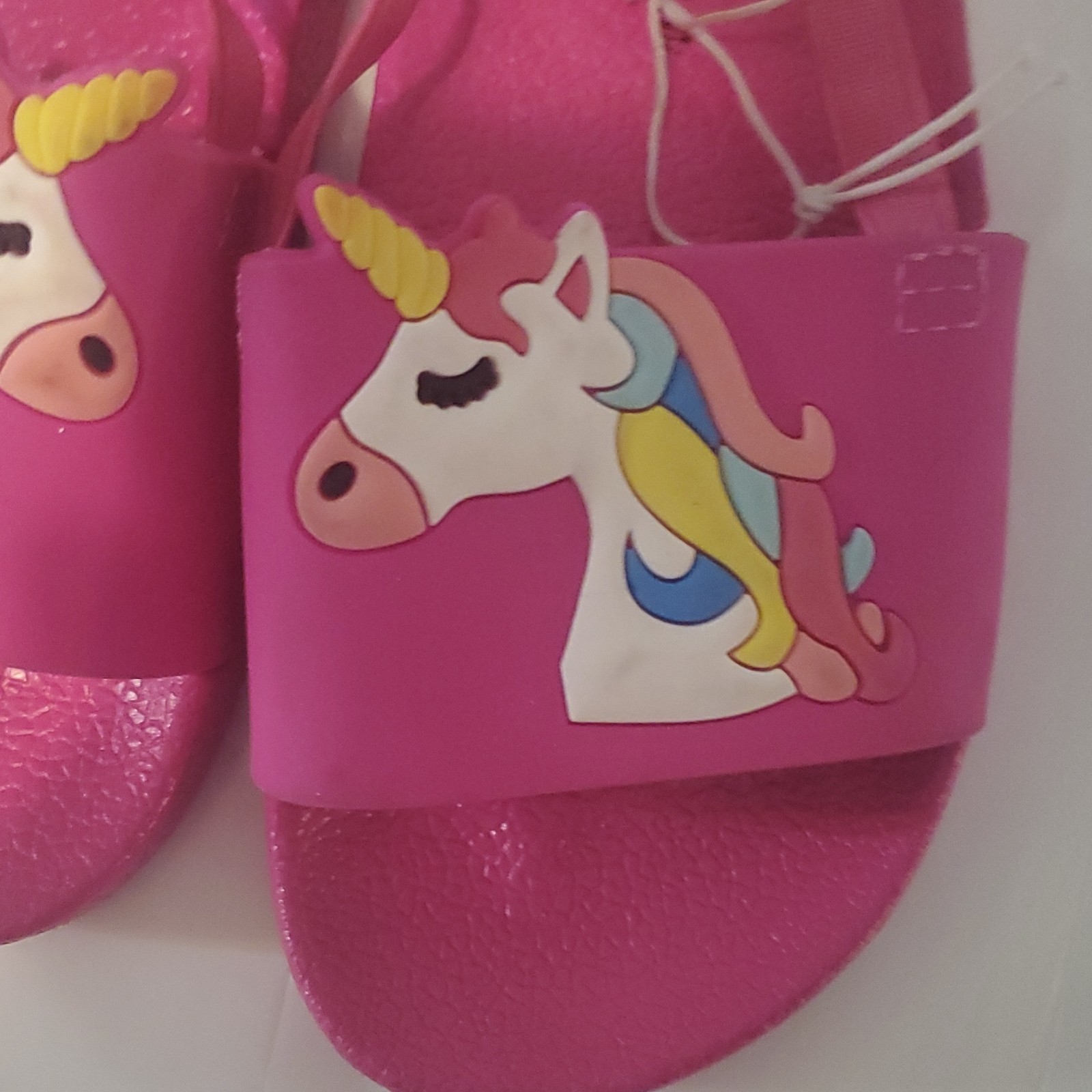 Glitz n Glam Pink Unicorn Slide Sandals Kids Size 10 - photo 4