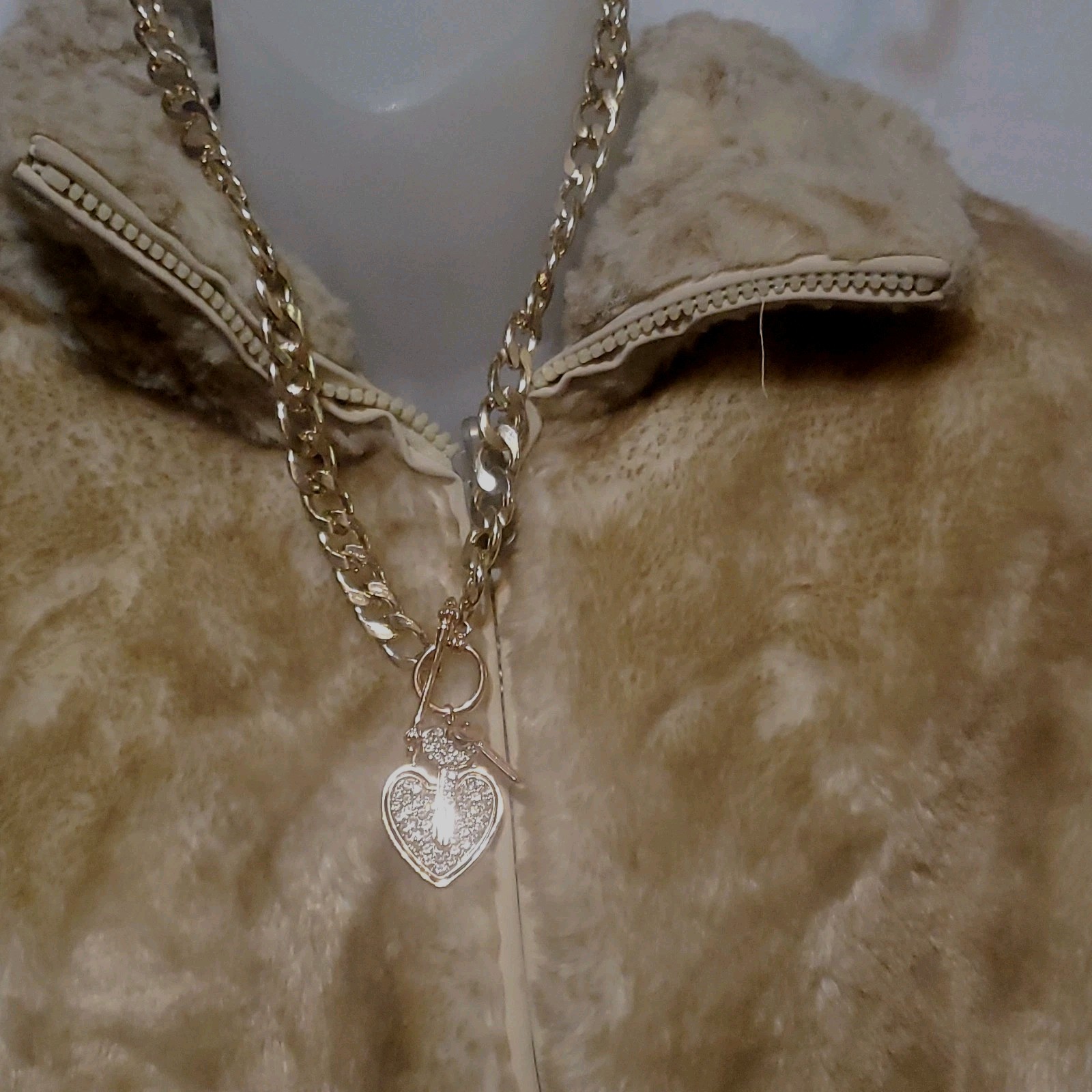 GoldTone Crystal Heart Pendant Statement Necklace - photo 5