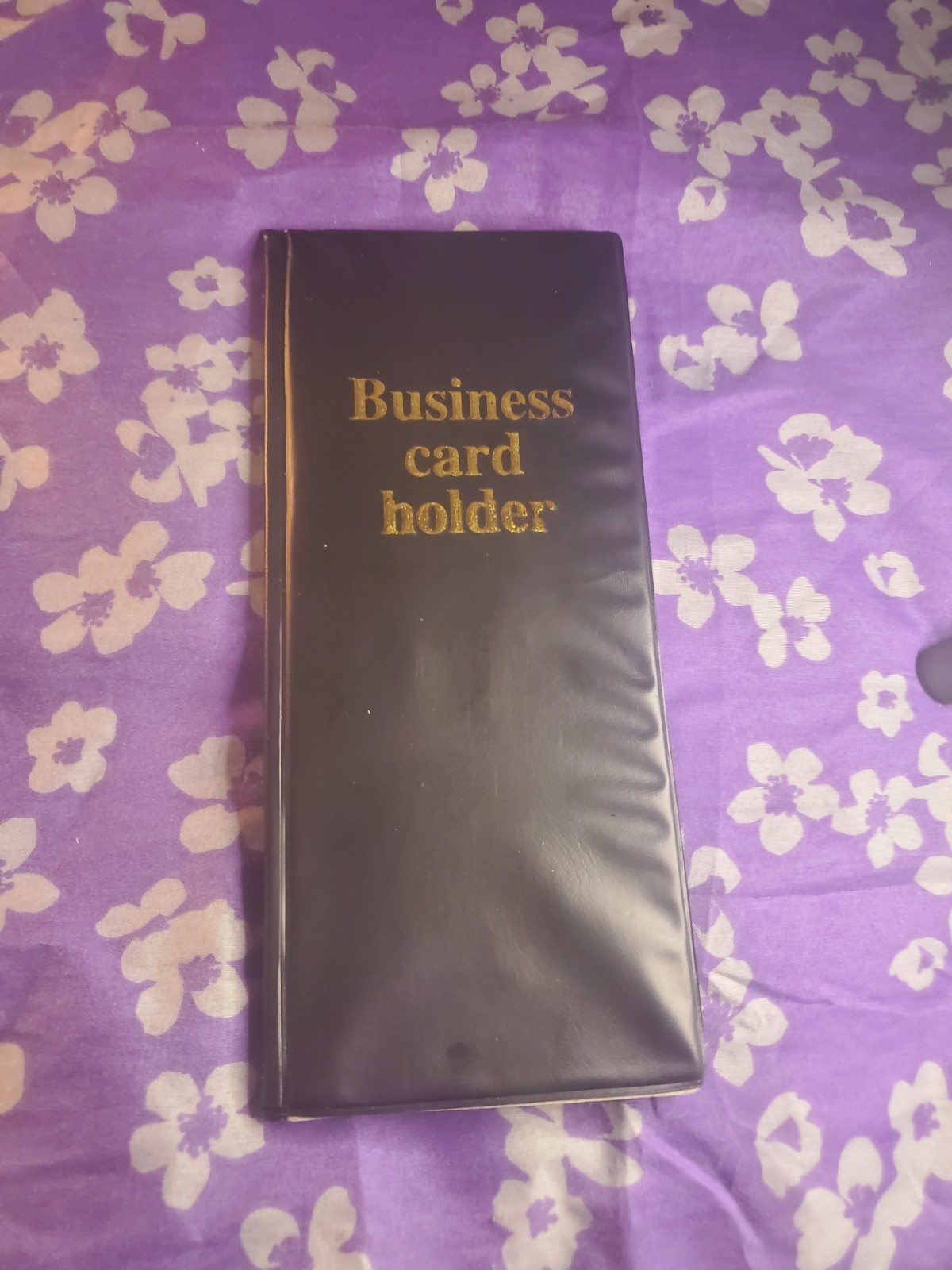 Black Business Card Holder for Desk or Office Organization