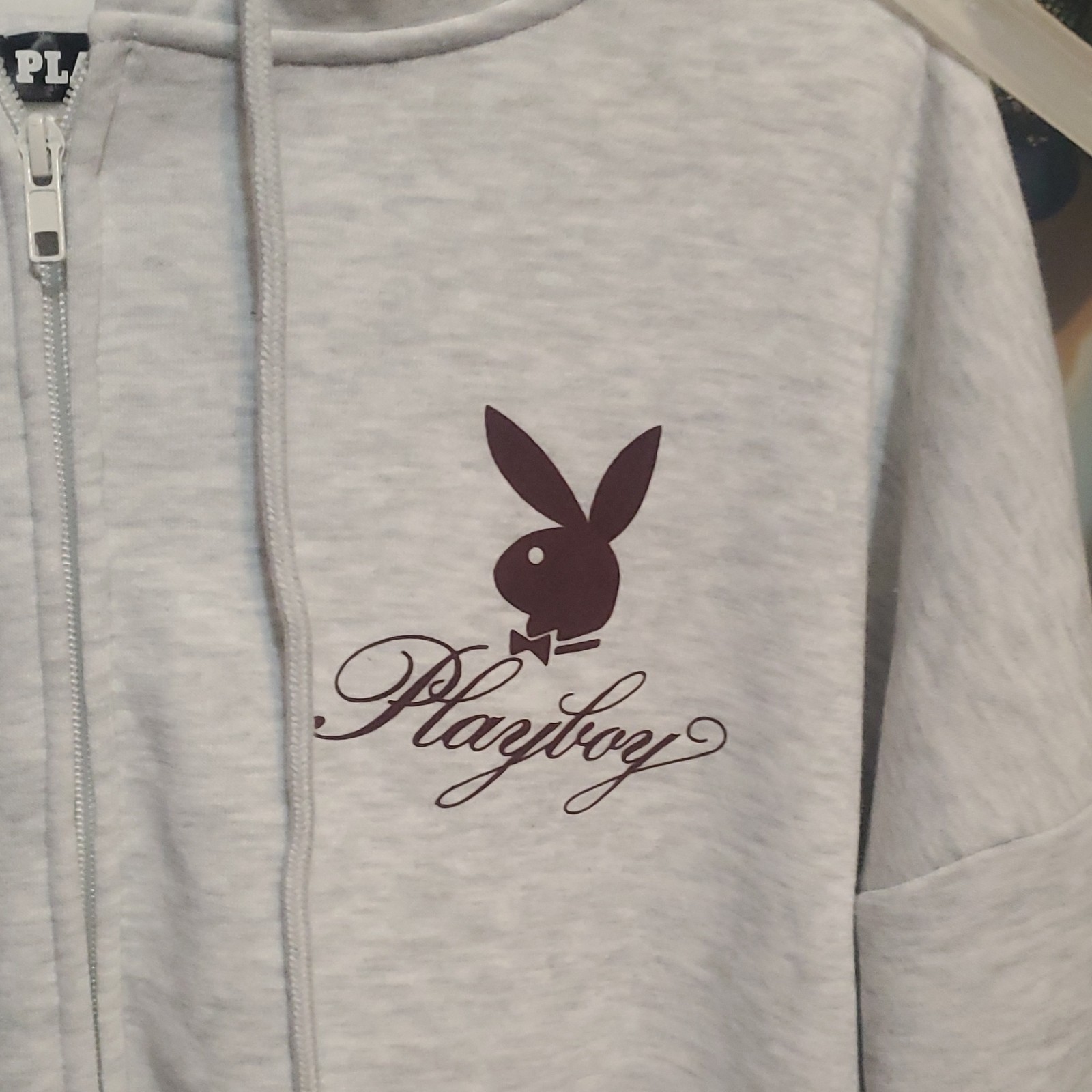 Playboy Gray Full Zip Hoodie Women's Size S/P - photo 2