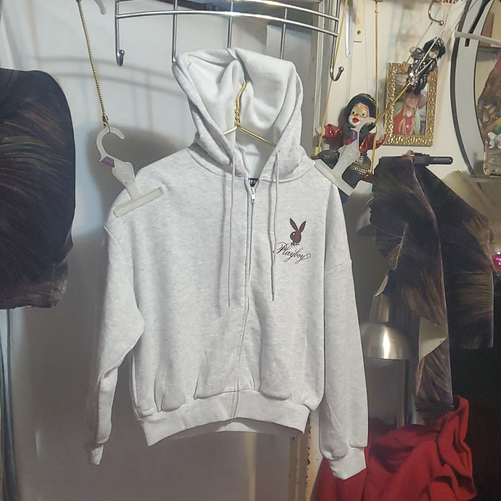 Playboy Gray Full Zip Hoodie Women's Size S/P - photo 4