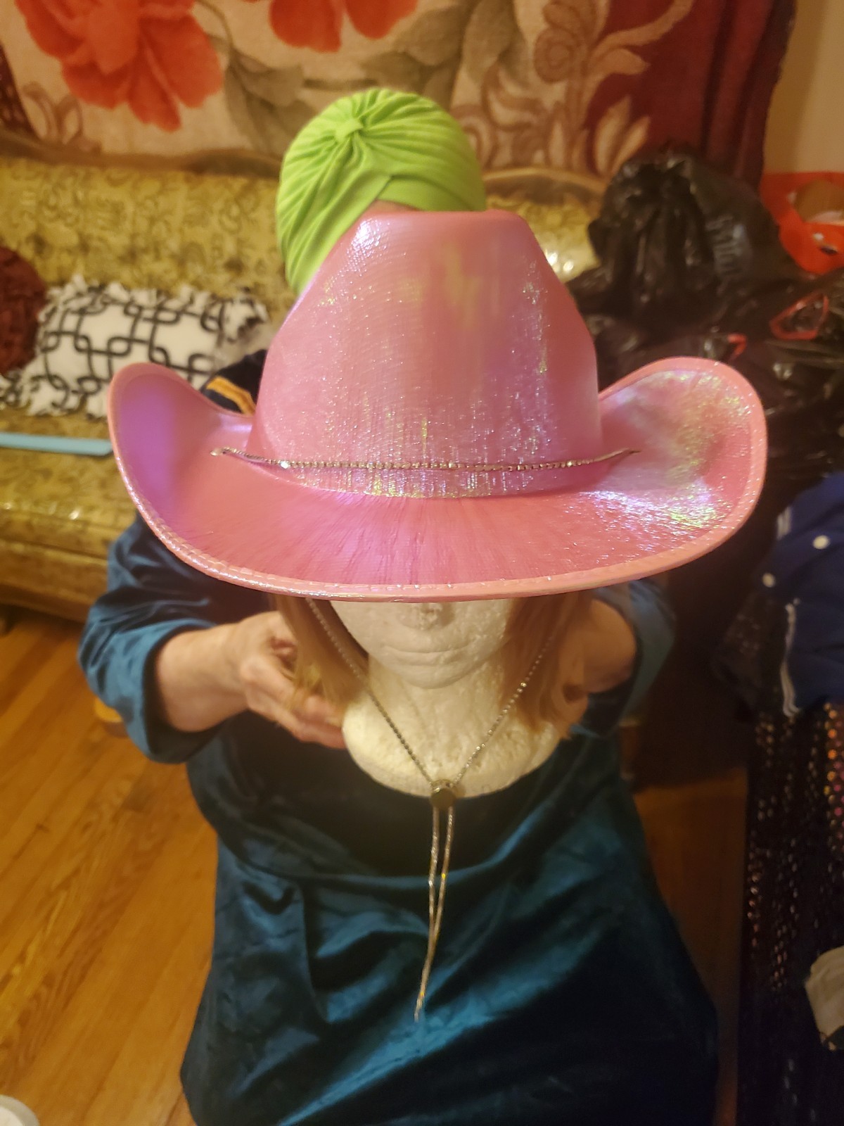 Women's Pink Light-Up Cowboy Hat