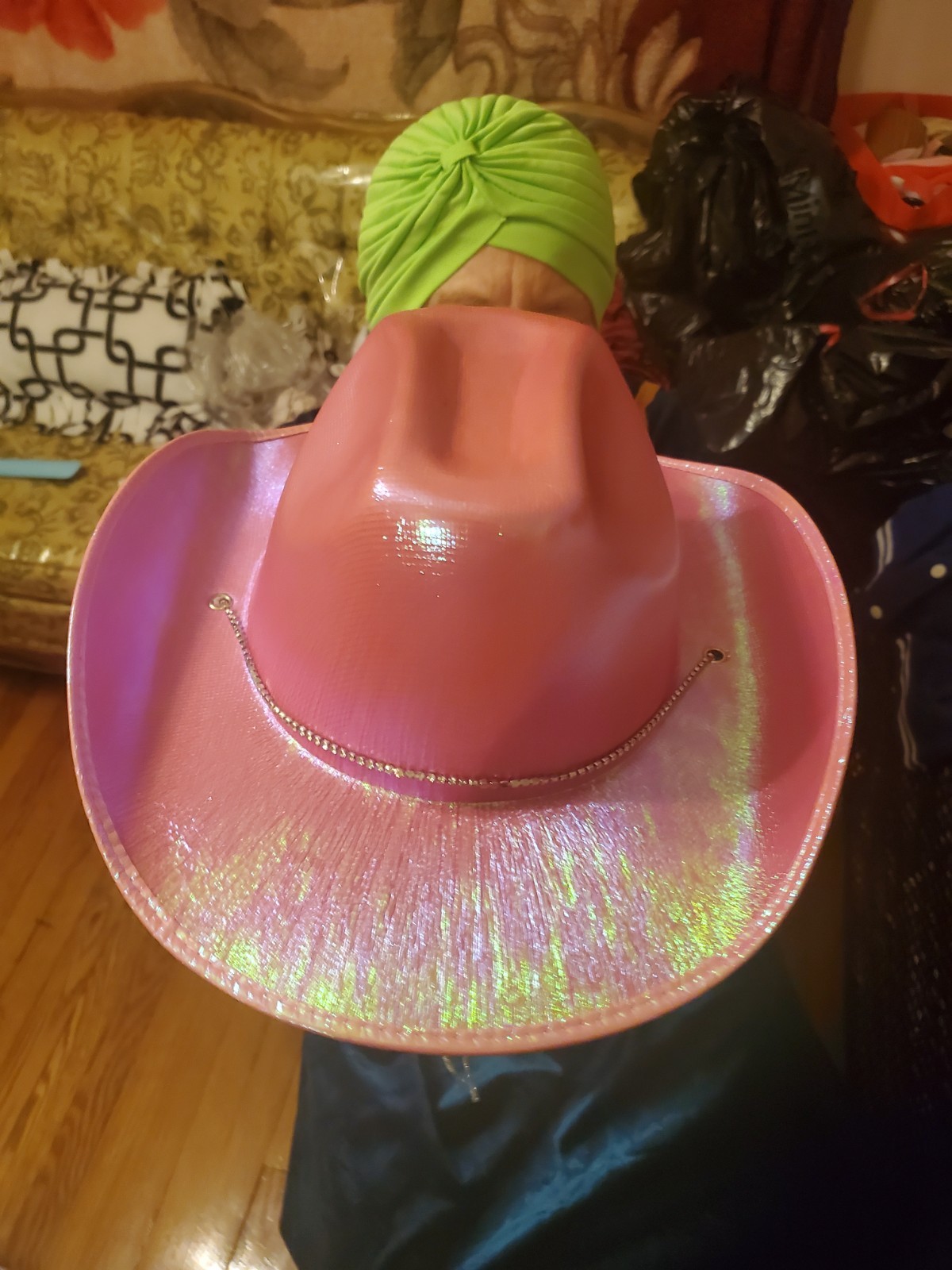 Women's Pink Light-Up Cowboy Hat - photo 3