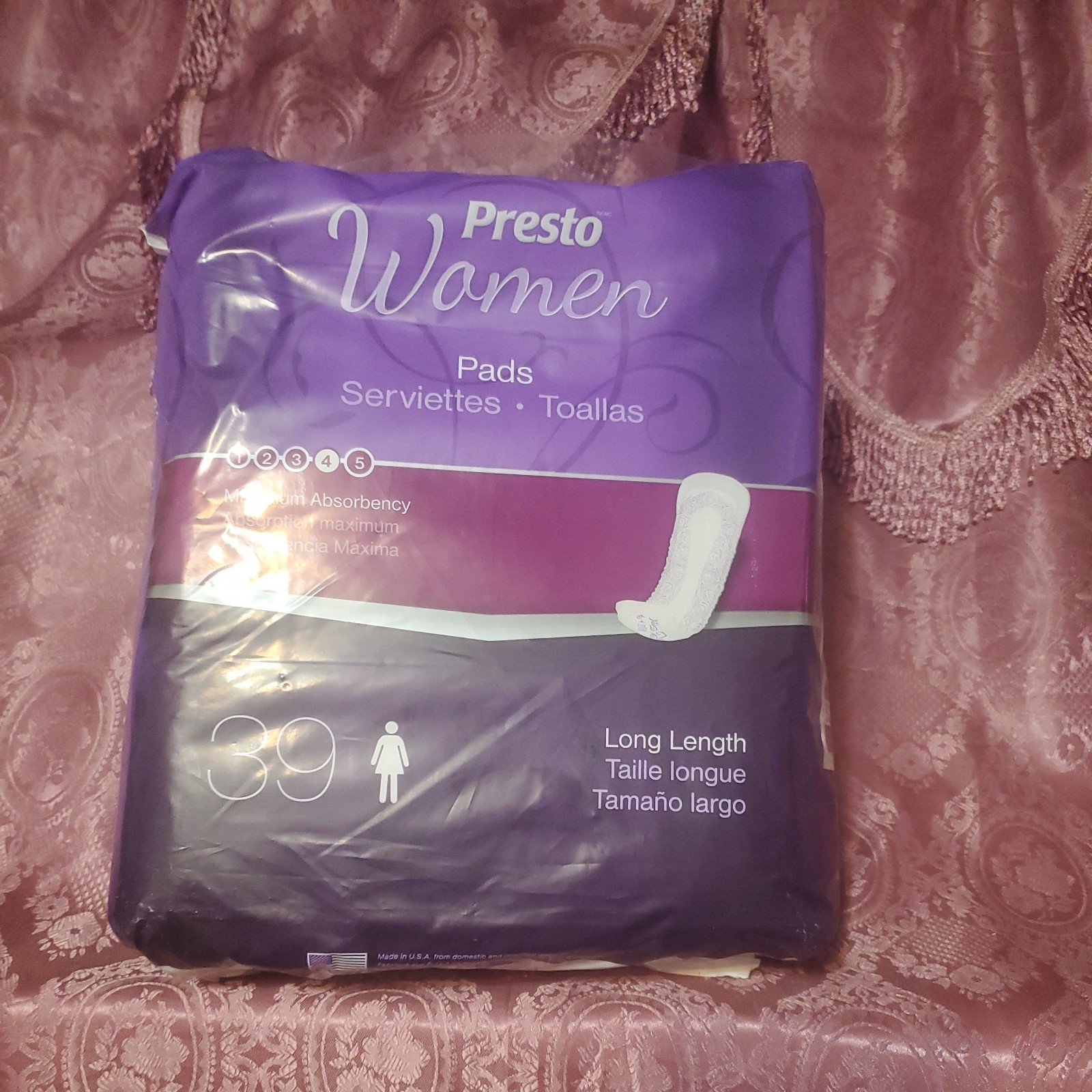 Brand New Women's Pads - Presto Size 4 (39 Ct)