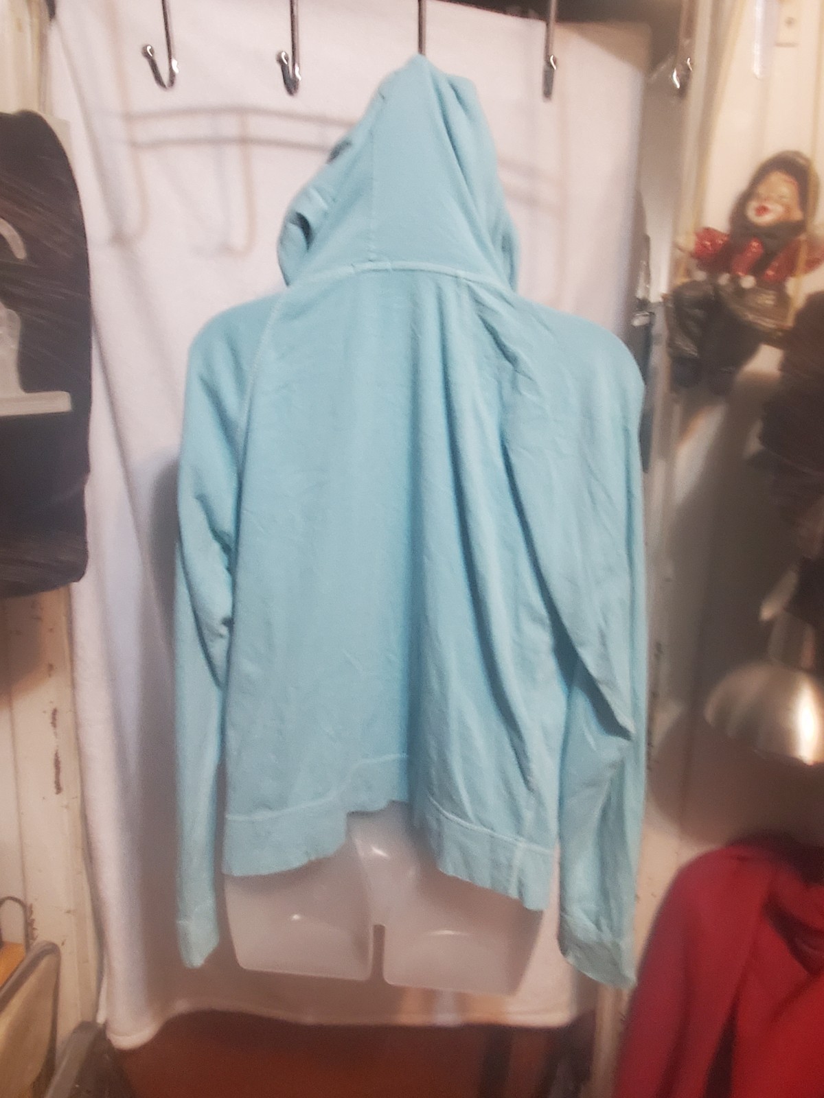 J.Crew Light Blue Full Zip Cotton Hoodie Women's Size M - photo 4
