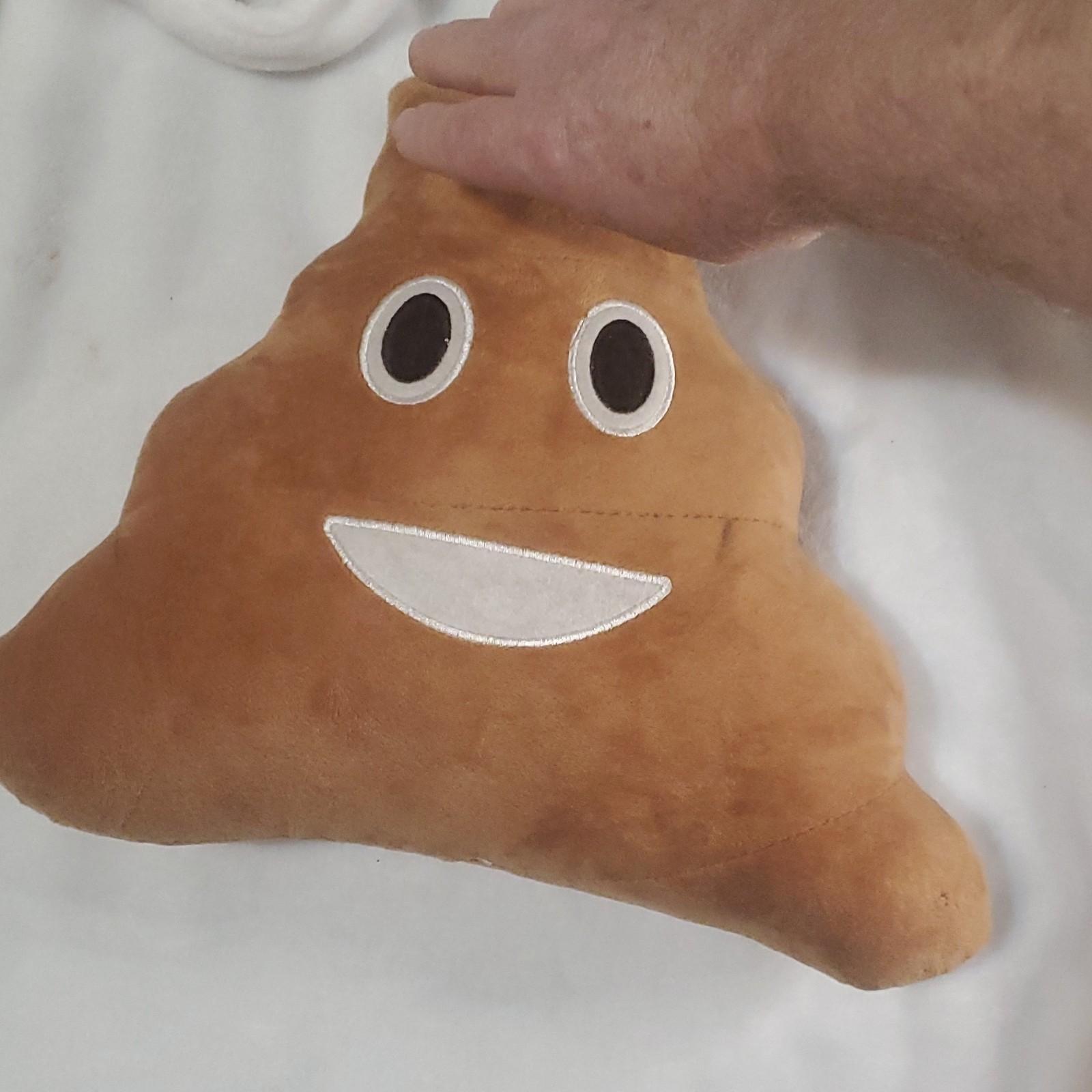 Brown Plush Poop Emoji Pillow 14x14" Pop Art Kids Decor
