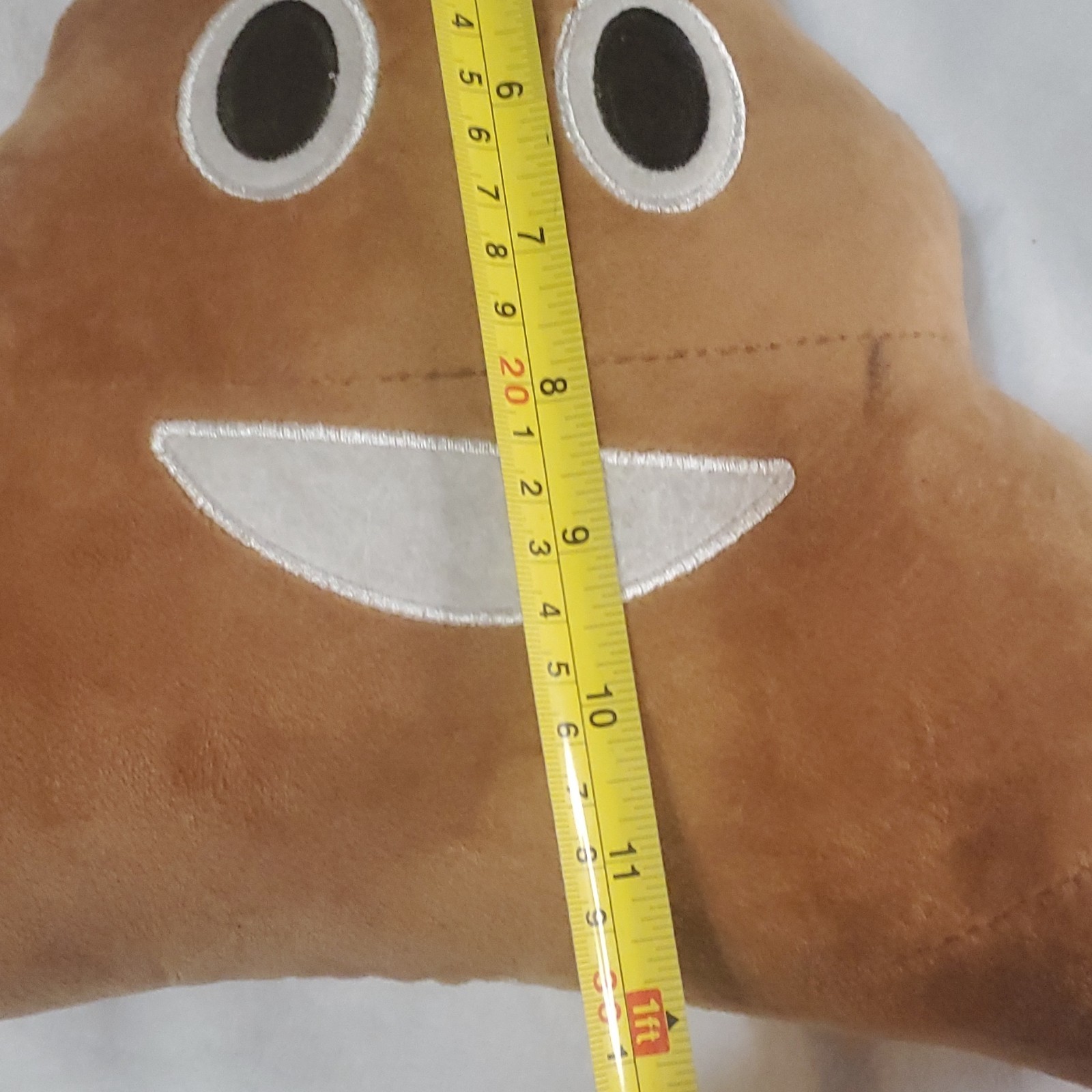 Brown Plush Poop Emoji Pillow 14x14" Pop Art Kids Decor - photo 4
