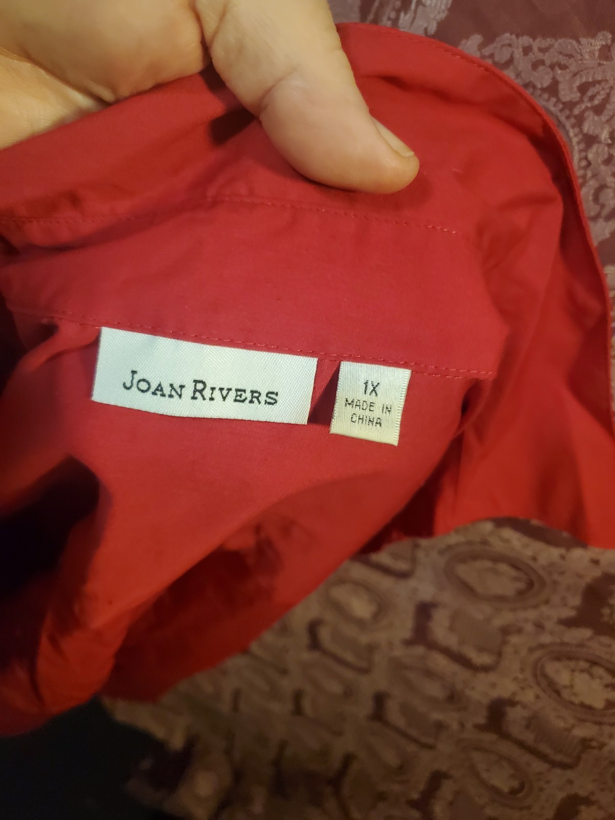 Joan Rivers Red Sequin Blouse - Plus Size 2X - photo 2