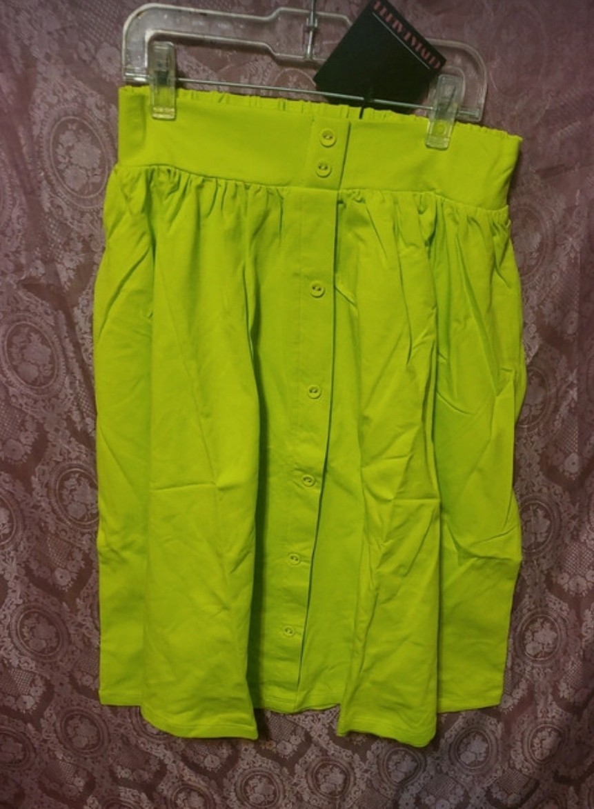 Olivia Parker Lime Green Cotton Size 12 teens Skirt