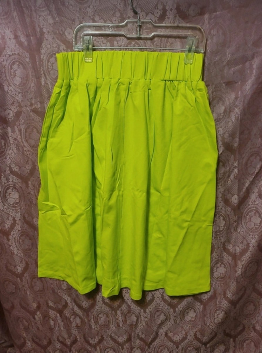 Olivia Parker Lime Green Cotton Size 12 teens Skirt - photo 2