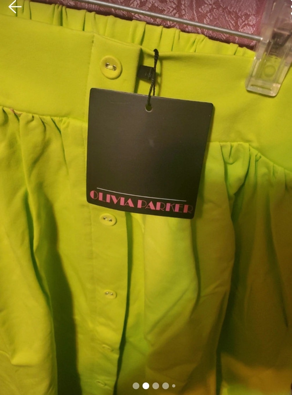 Olivia Parker Lime Green Cotton Size 12 teens Skirt - photo 4
