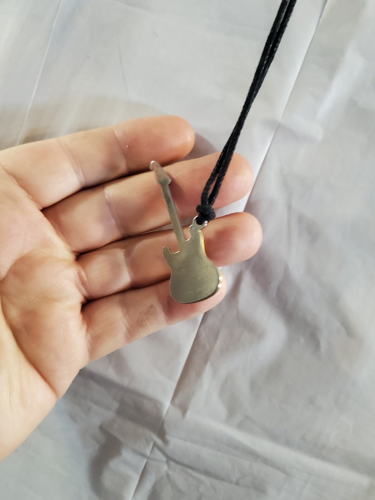 Gold Silver Black Guitar Pendant Necklace Music Dance Theme - photo 4