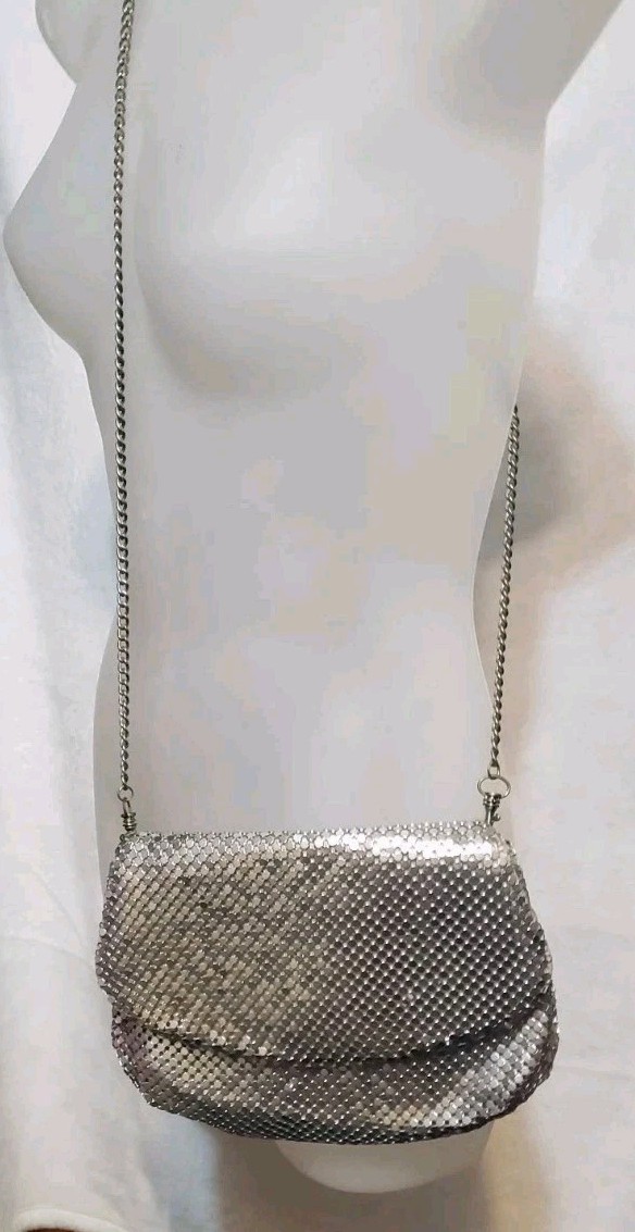Whiting & Davis Silver Metallic Mesh Shoulder Bag - photo 3
