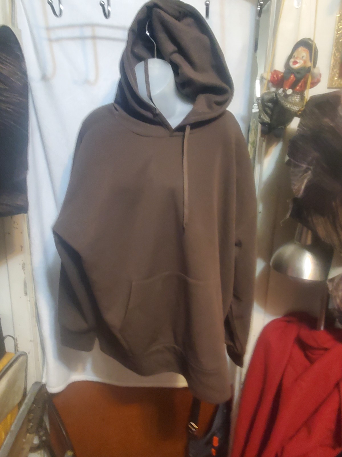 Love Brown Pullover Fleece Hoodie Women's Plus Size 2X