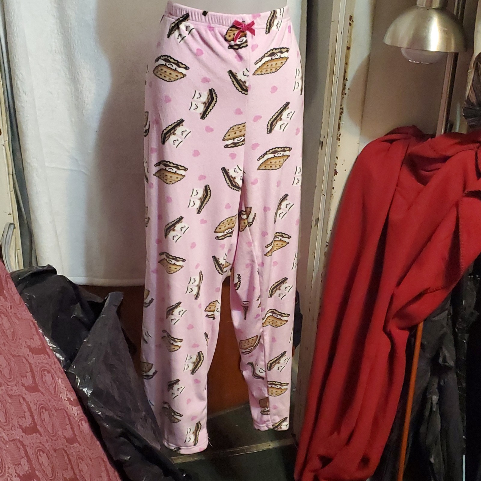 Weekending Pink Graphic Print Fleece Pajama Pants - XL