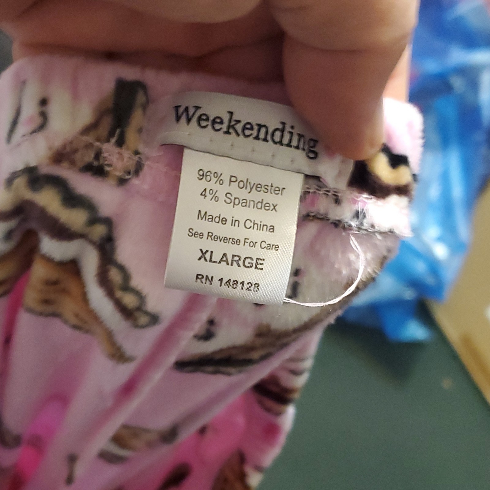 Weekending Pink Graphic Print Fleece Pajama Pants - XL - photo 2