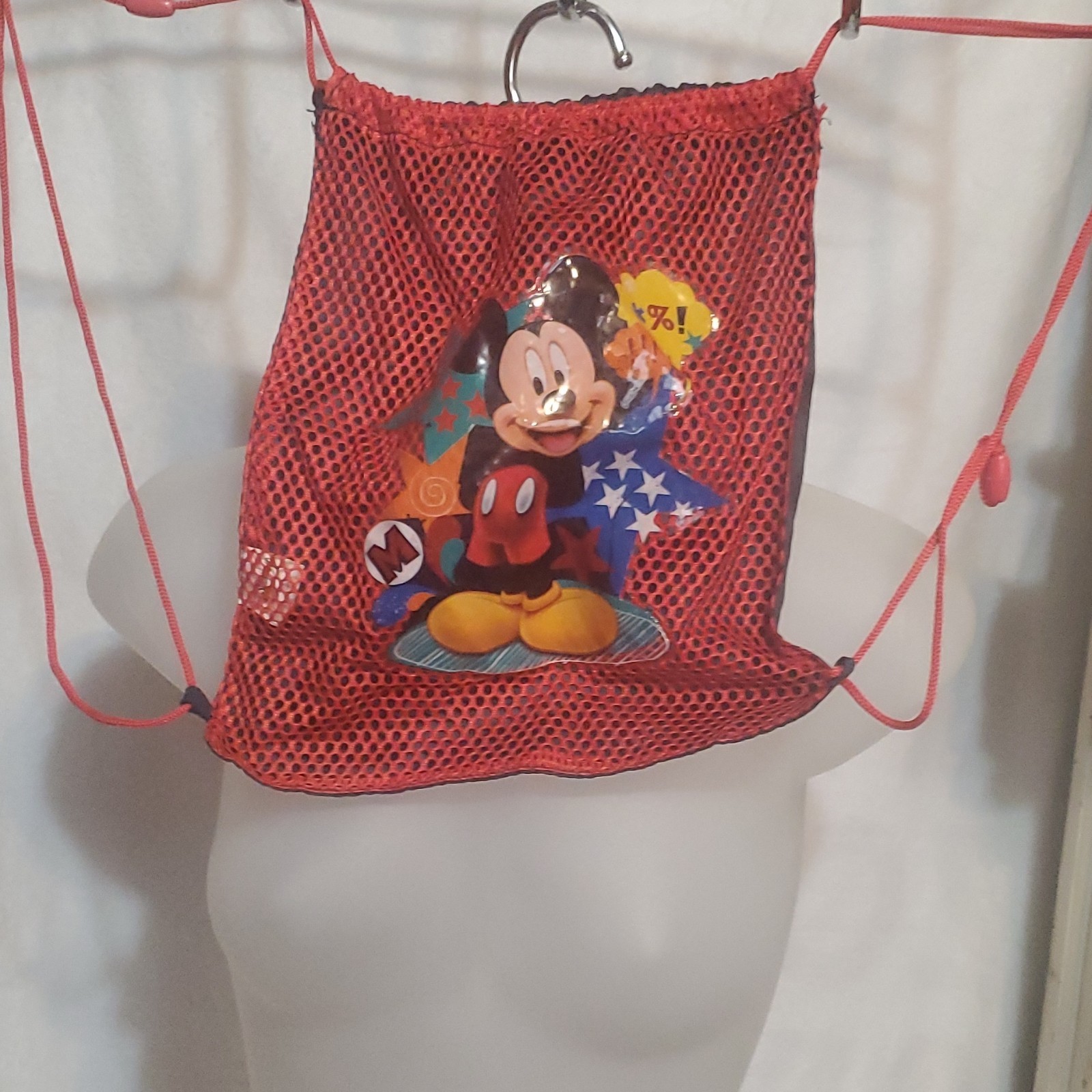 Disney Mickey Mouse Red Mesh Kids Backpack
